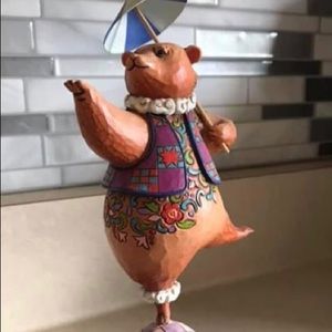 Jim Shores Bear, Ball, Parasol Figurine